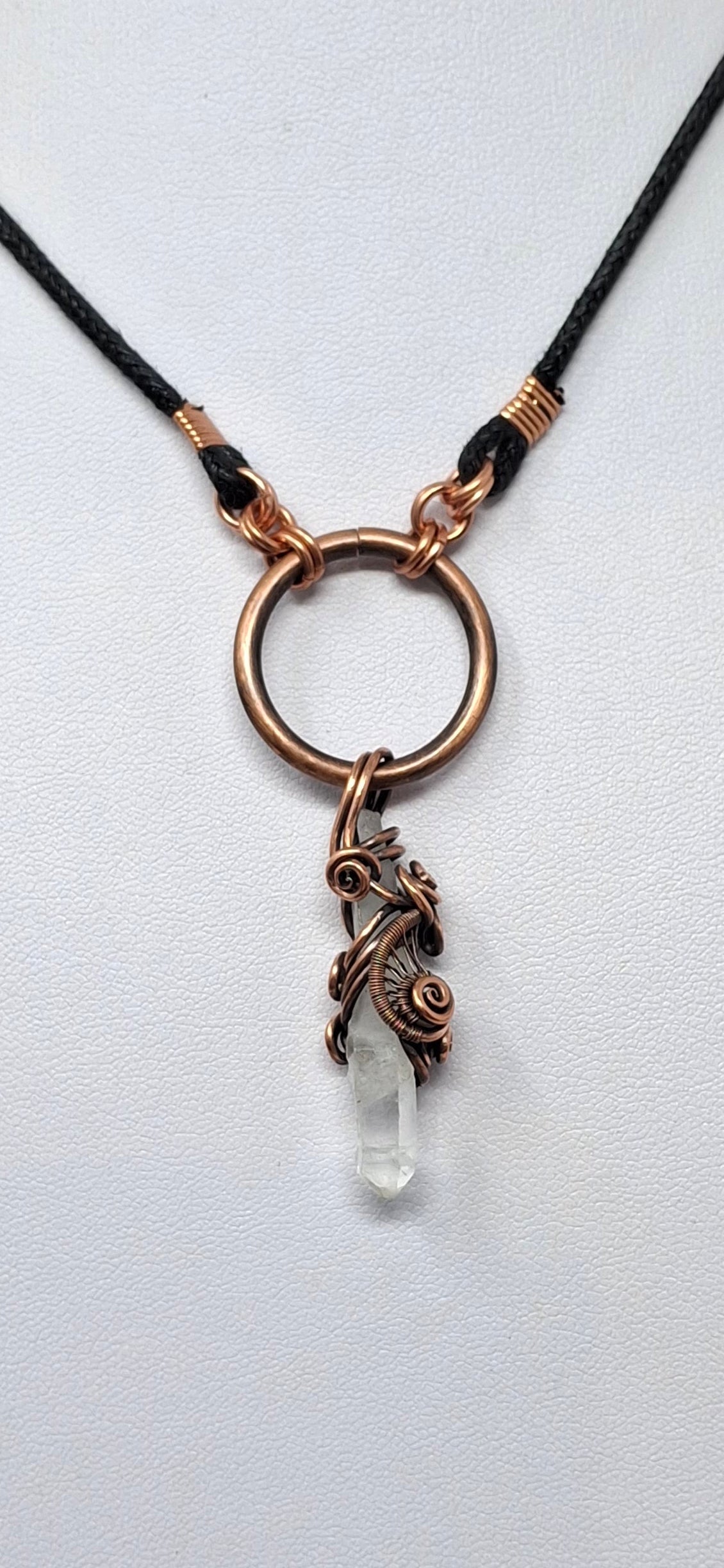 Copper with Crystal point - necklace