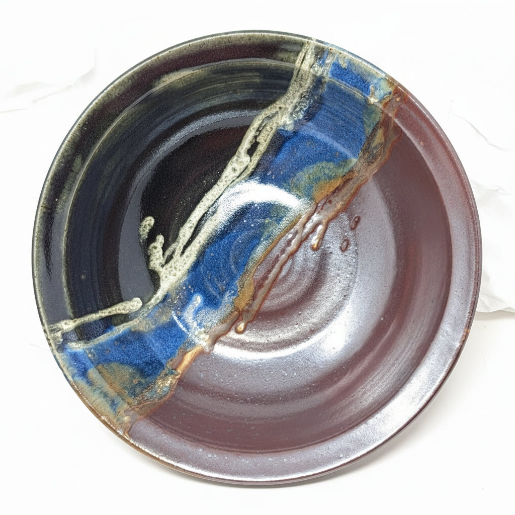 Large bowl - copper/green