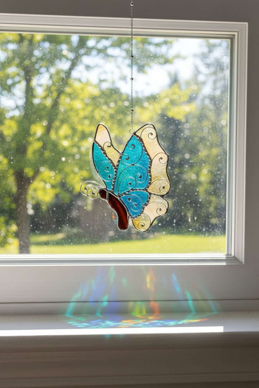 Butterfly - Blue & Amber 5.5"