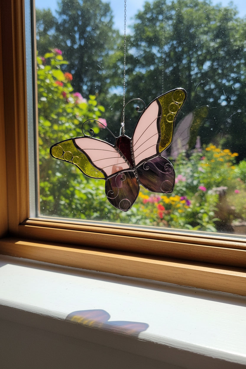 Butterfly - Purple and Yellow 6"