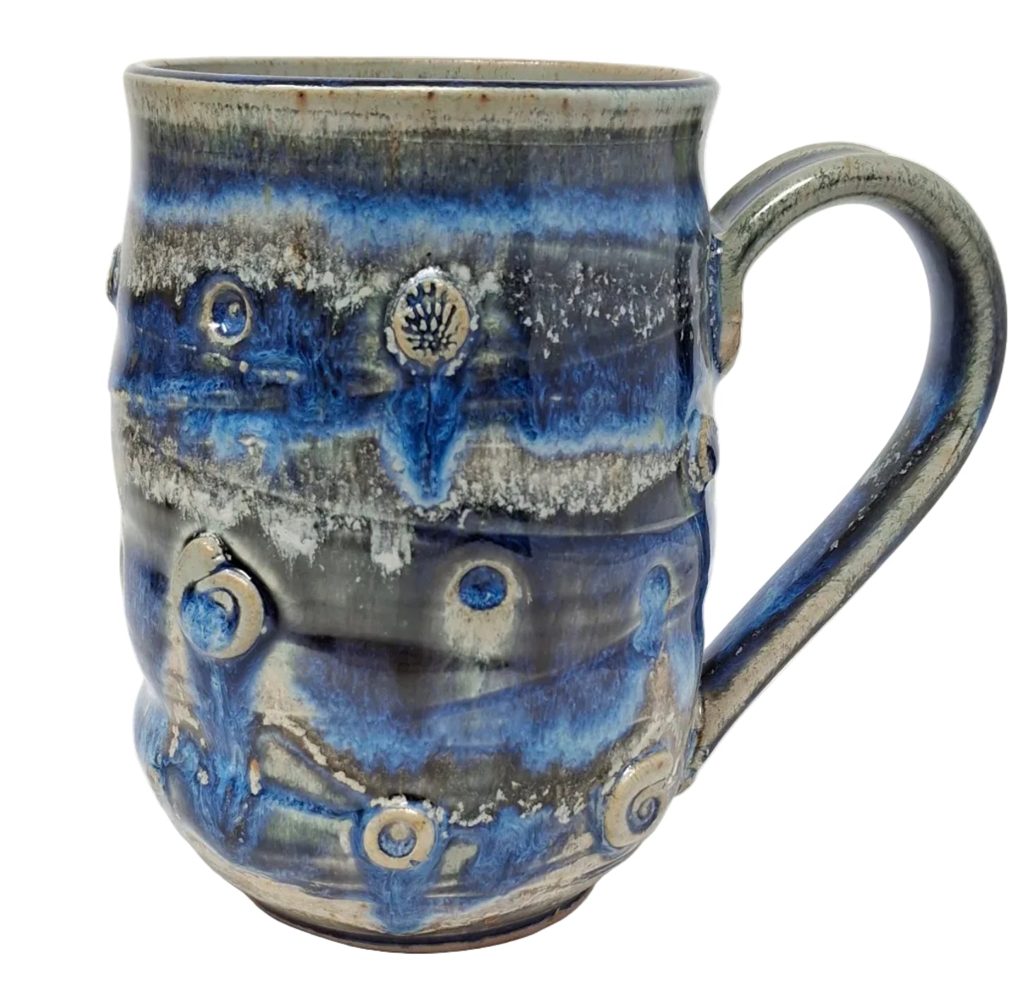 Blue on Blue Textured Coffee Mug