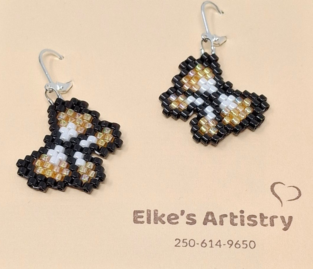 Butterfly Beaded Earrings