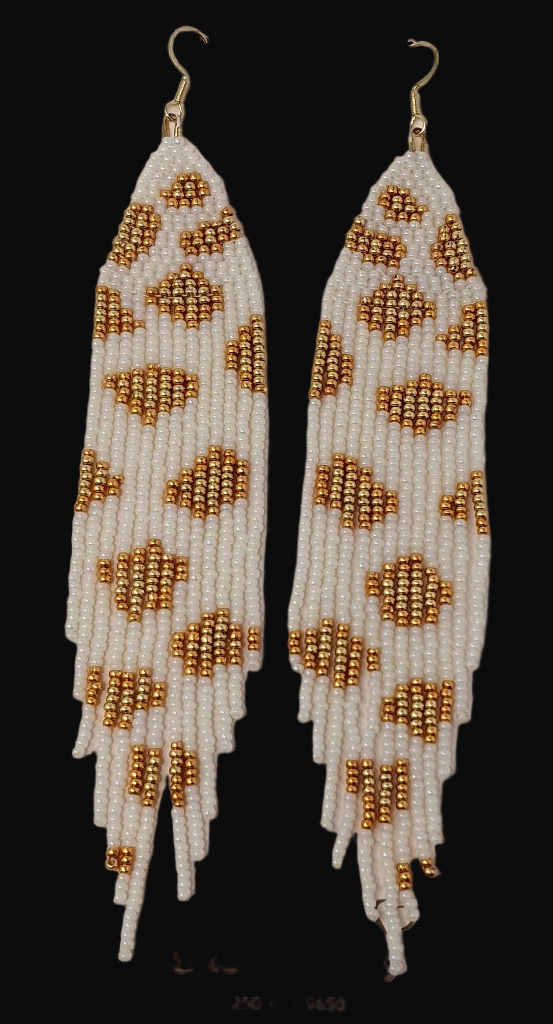Gold Dots Beaded Earrings