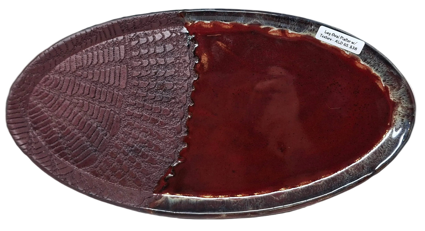 Oval Platter with Texture