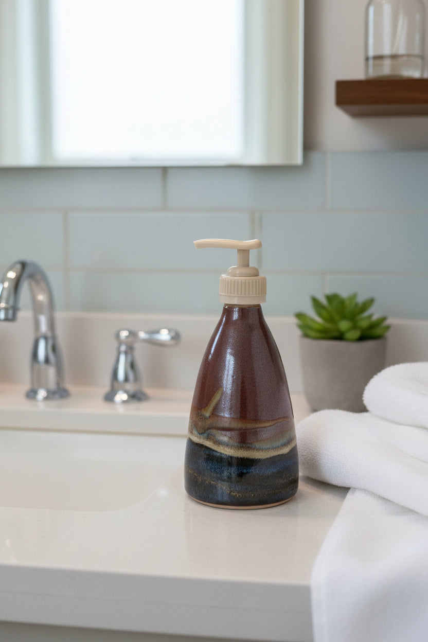 Copper Blue Soap Dispenser