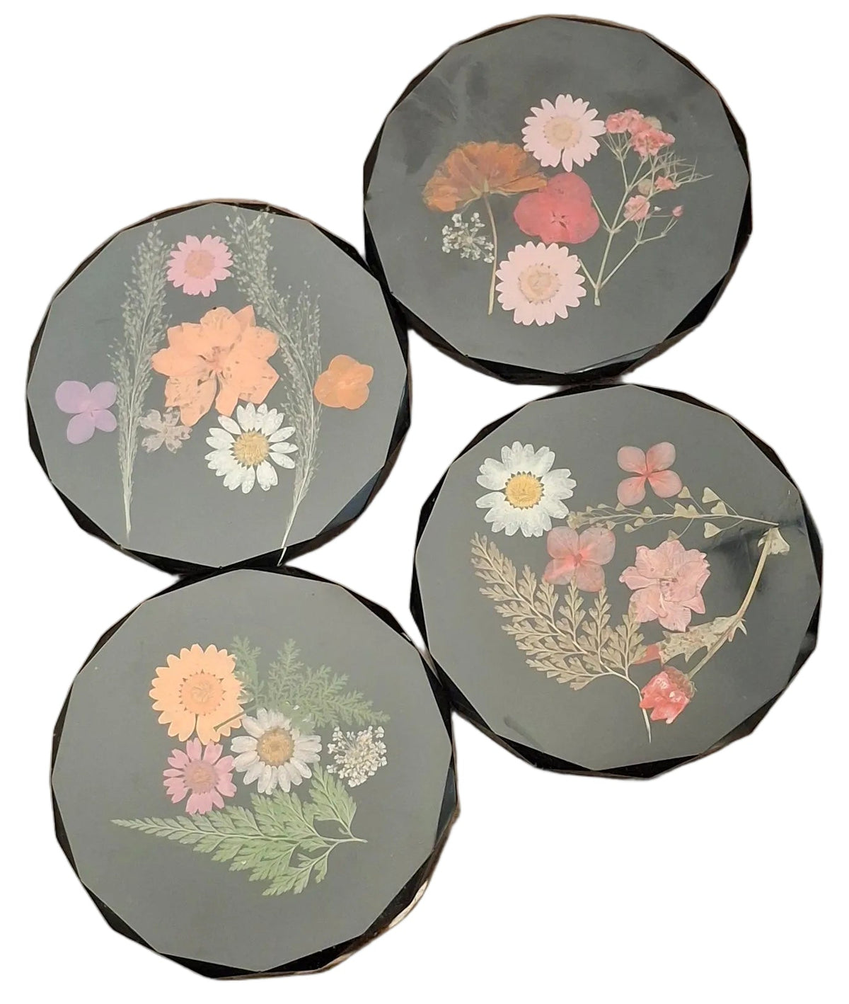 Dried Flower Epoxy Coasters