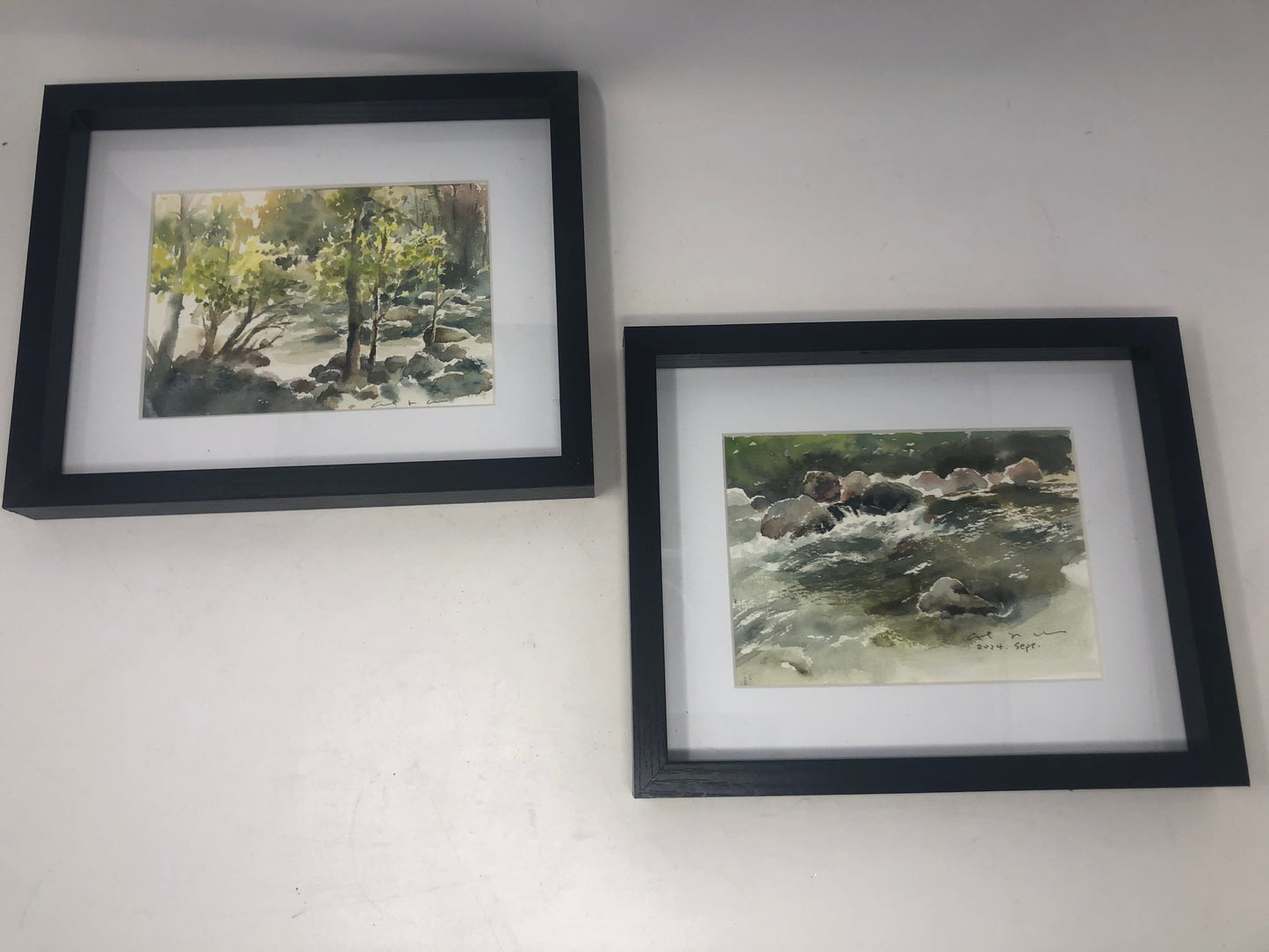 Nature scape watercolours