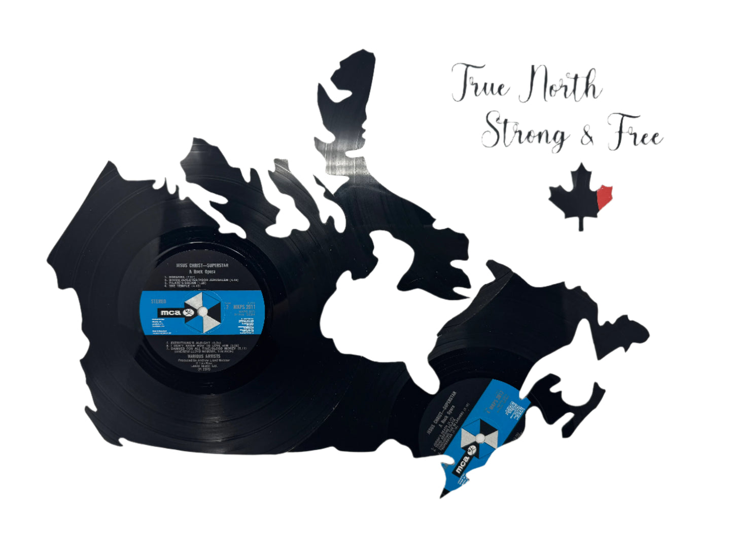True North Strong & Free vinyl Art