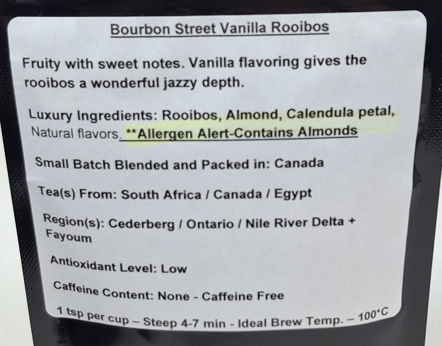 Kathlene's Teahouse - Bourbon Street Vanilla