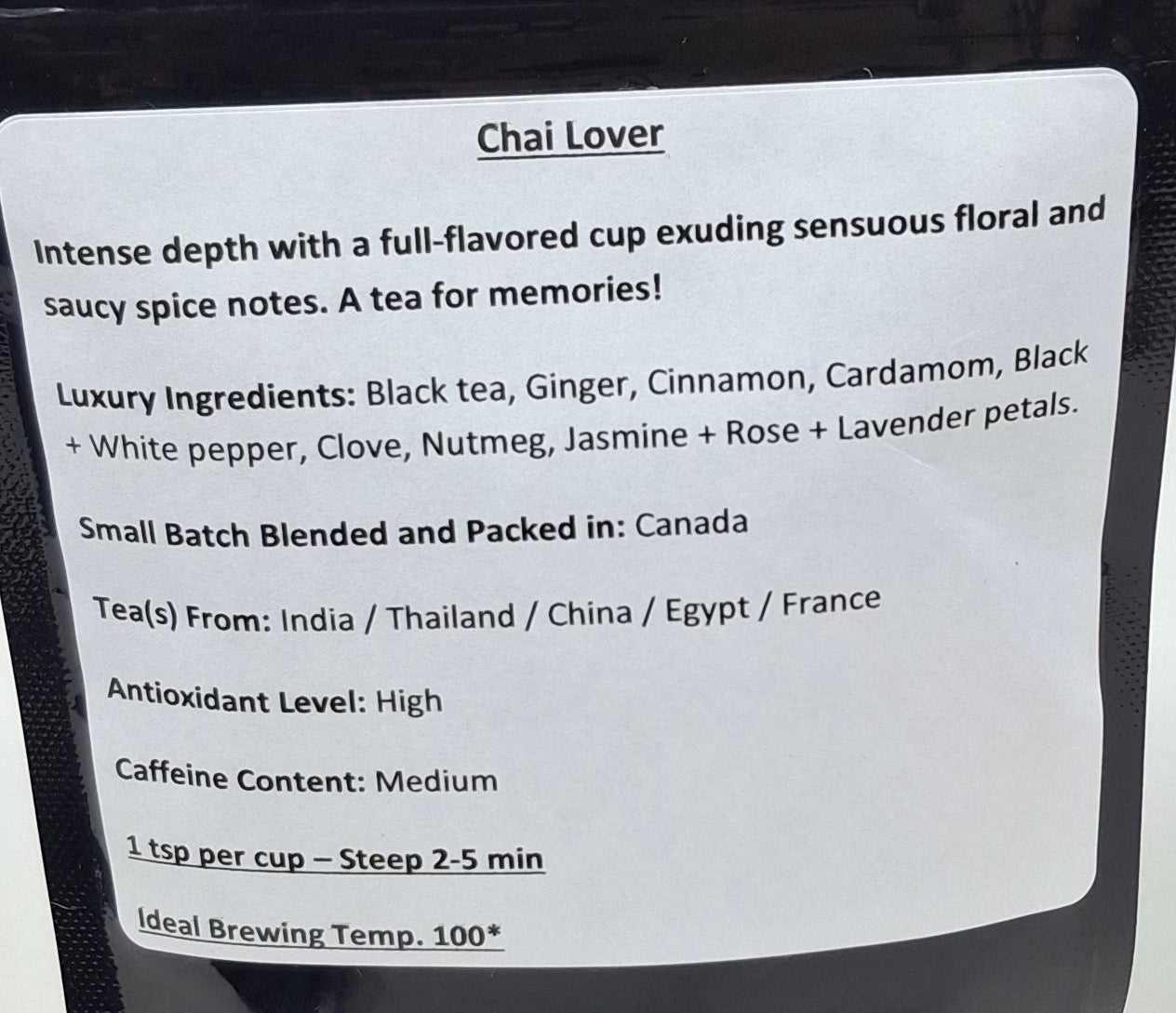 Kathlene's Teahouse - Chai Lover