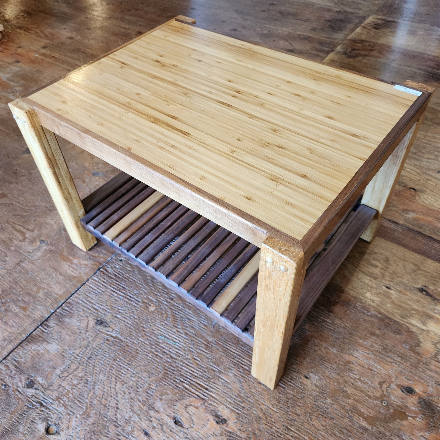 Handcrafted End Table Two Tones