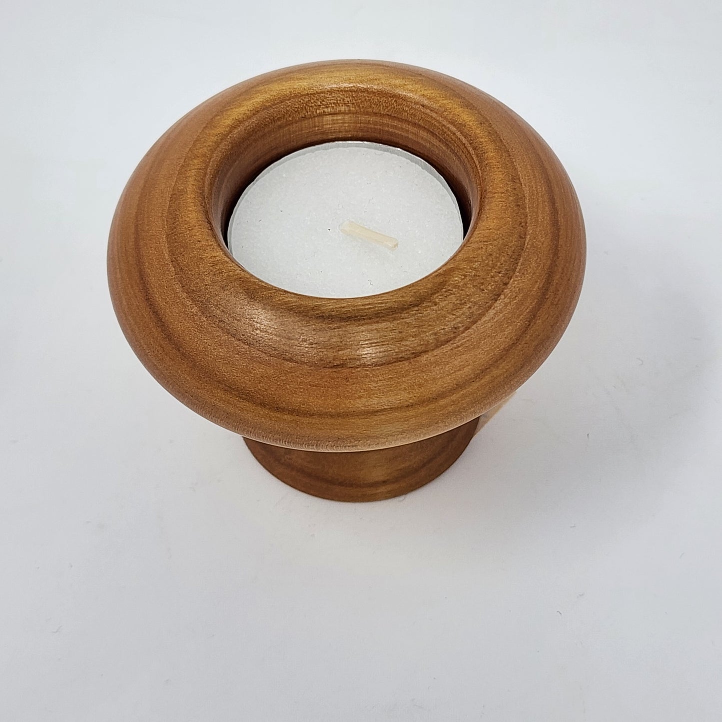 Cherry Wood Candle Holder