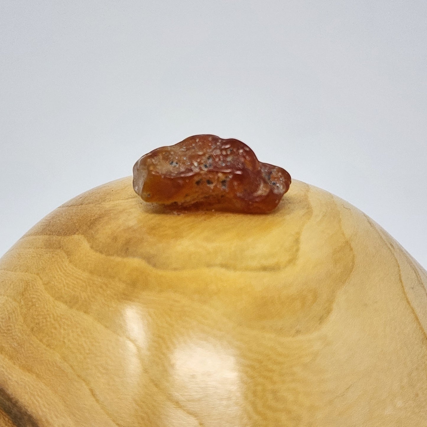 Raw Agate Topped Elm Wood Container