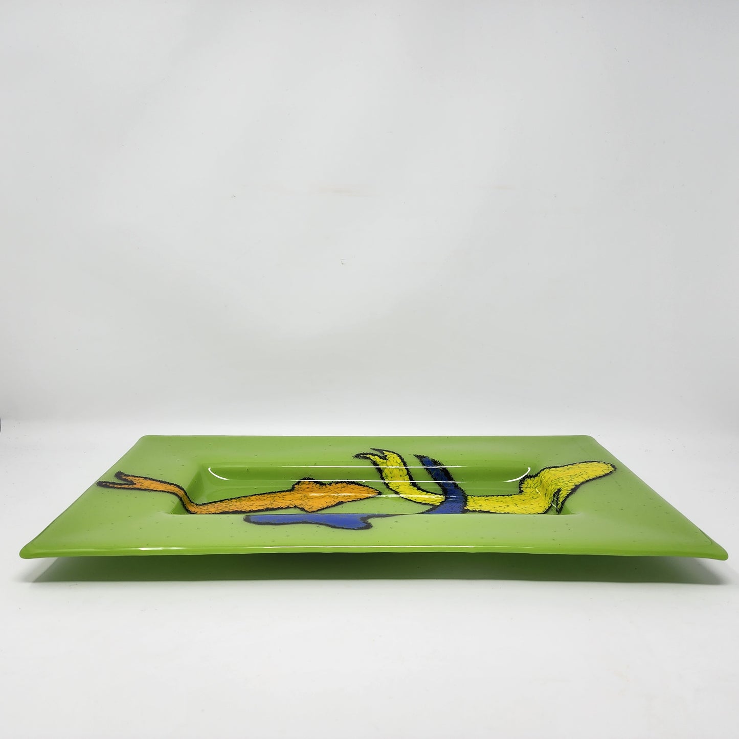 Colourful Koi Fish Glass Platter