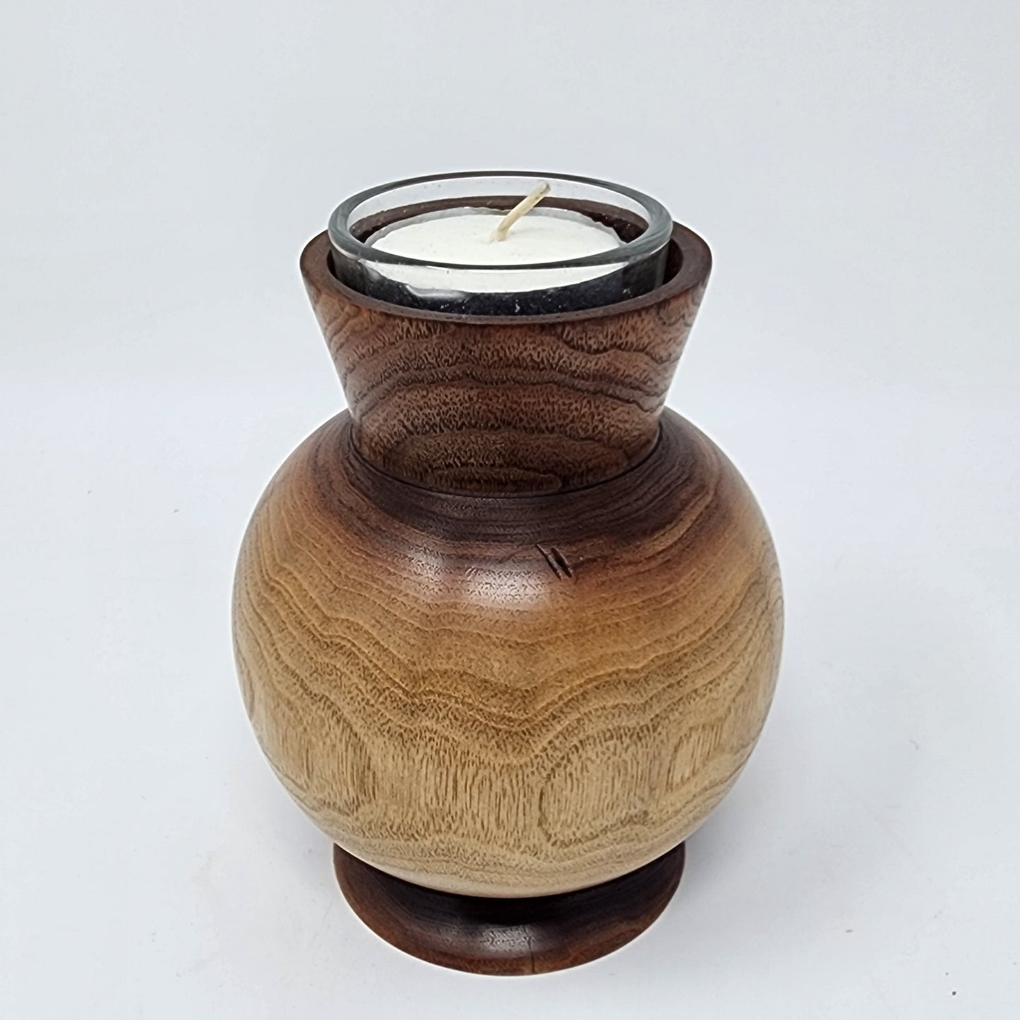 Walnut Wood Candle Holder