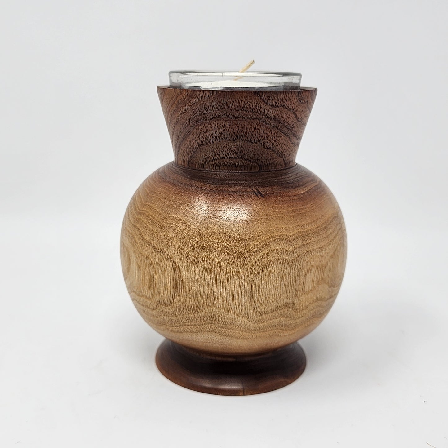 Walnut Wood Candle Holder