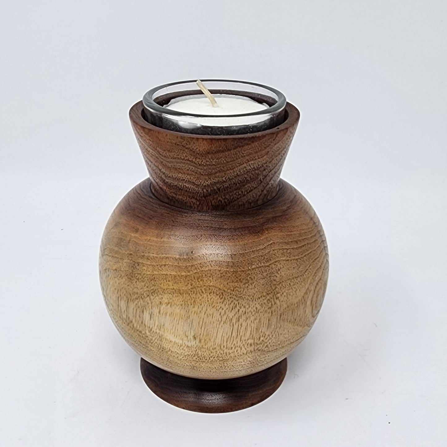 Walnut Wood Candle Holder