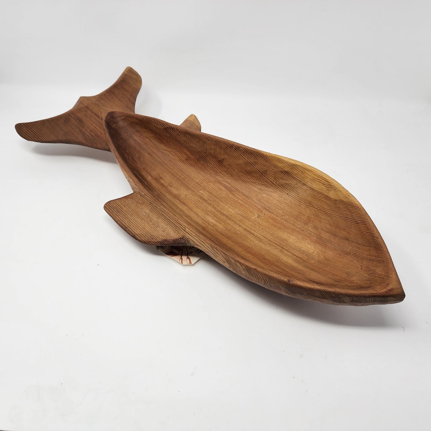 Hand Carved Cedar Fish Bowl