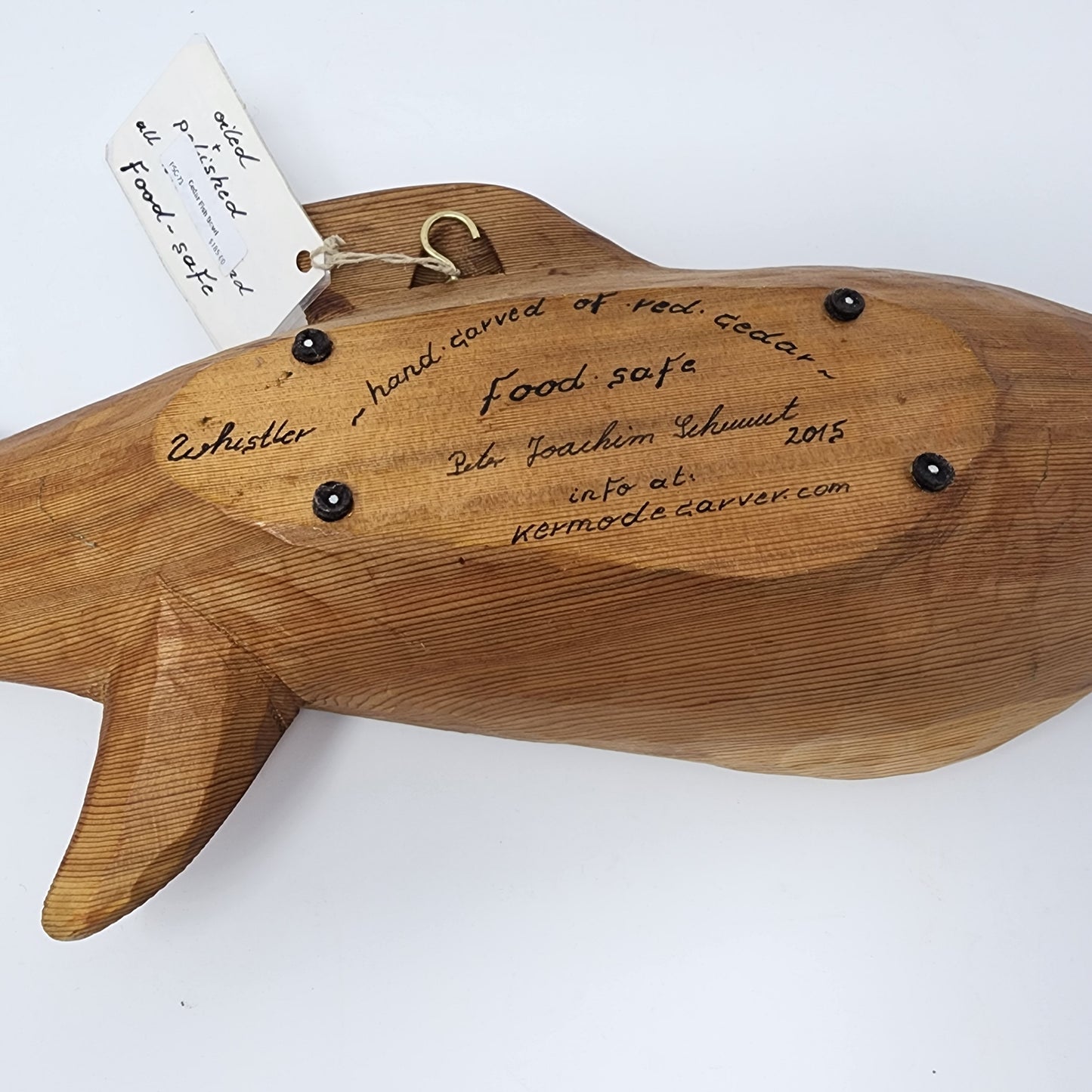 Hand Carved Cedar Fish Bowl