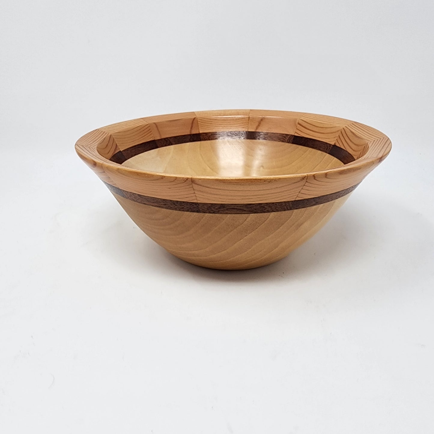 Stripped Wood Bowl