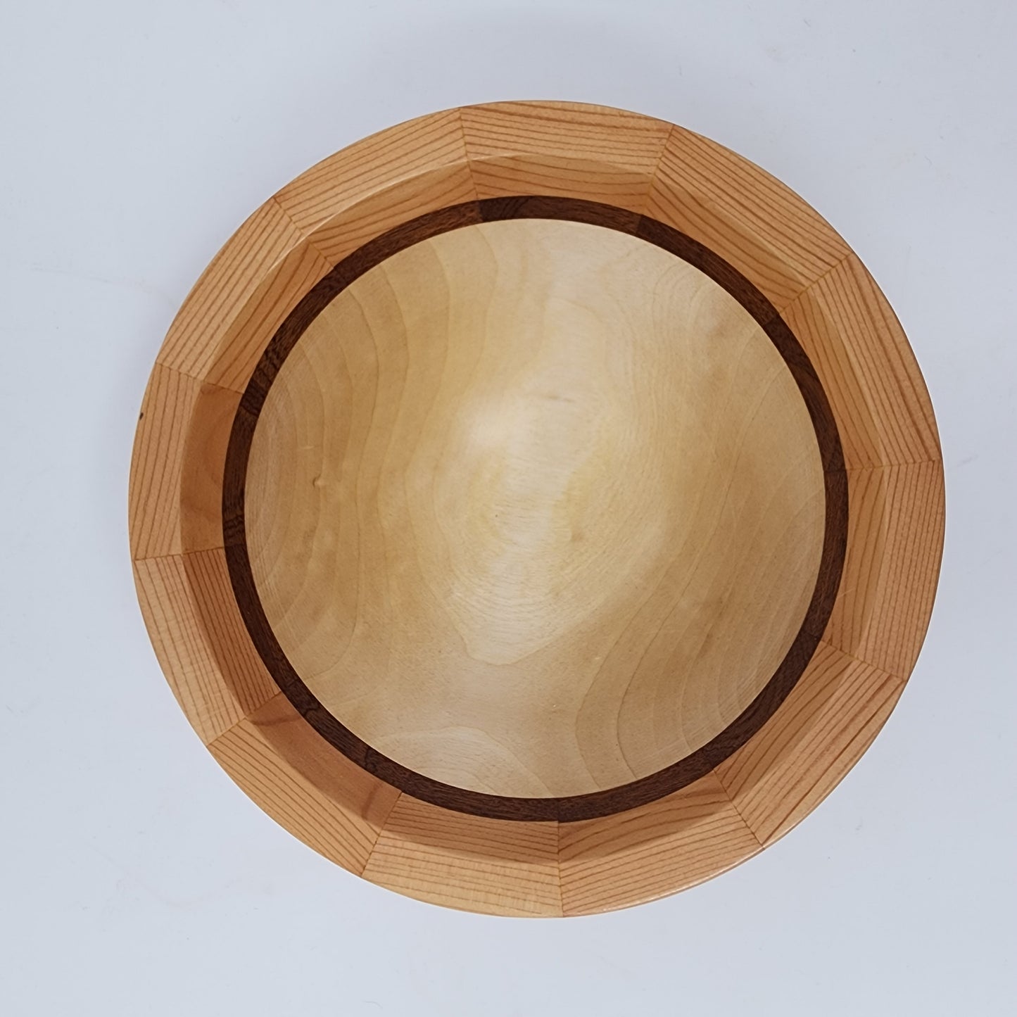 Stripped Wood Bowl