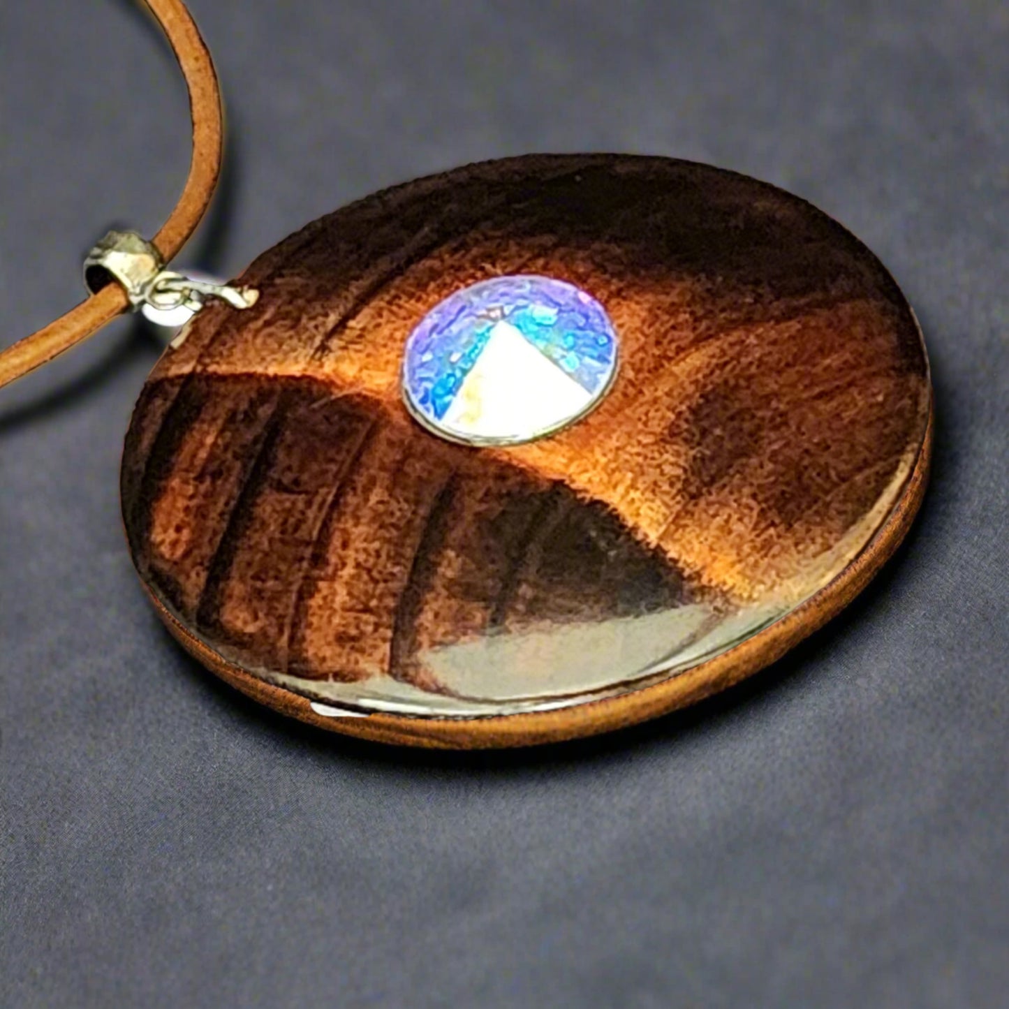 Moon Shimmer Wood Pendant