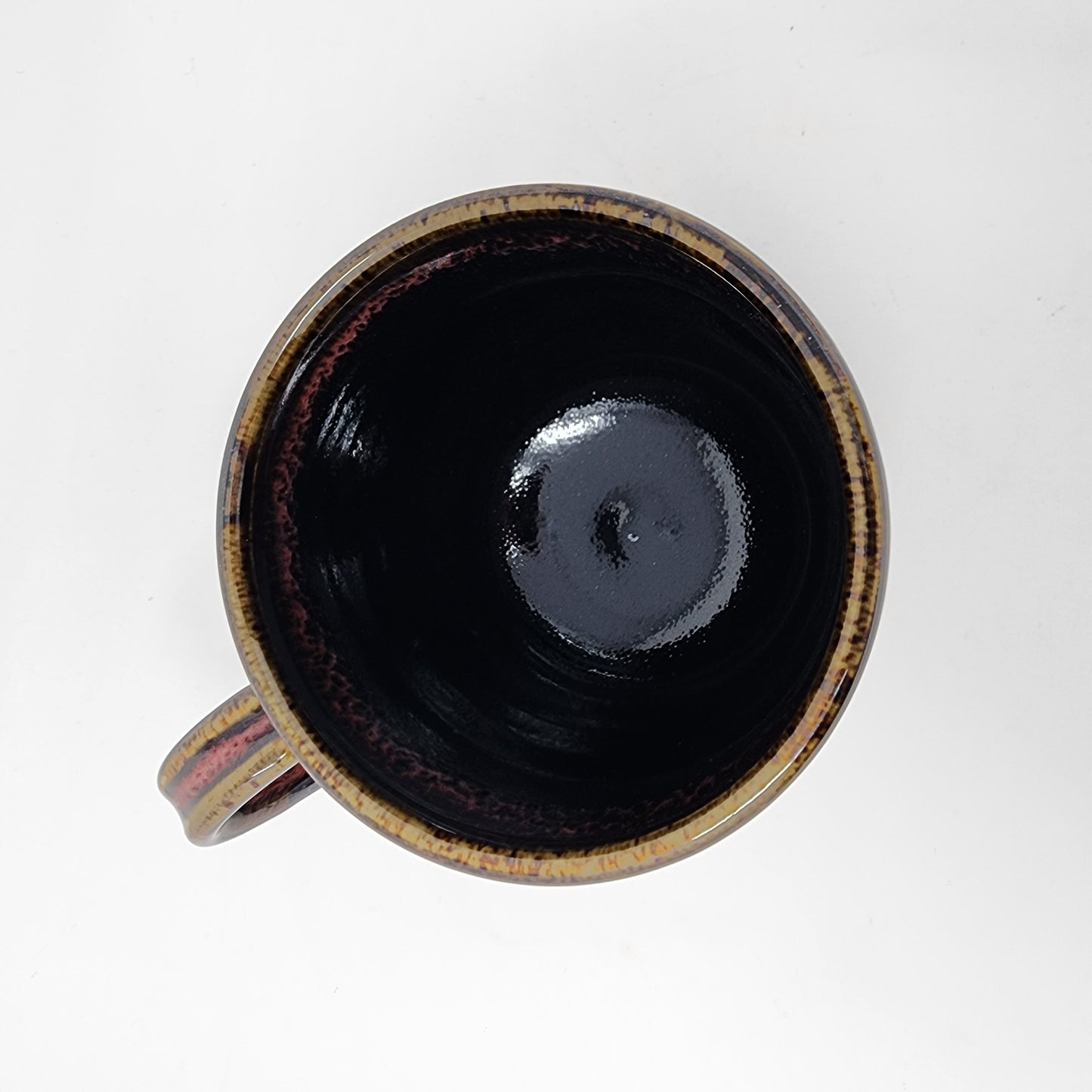 White and Black Layered Cloud Glazed Mug