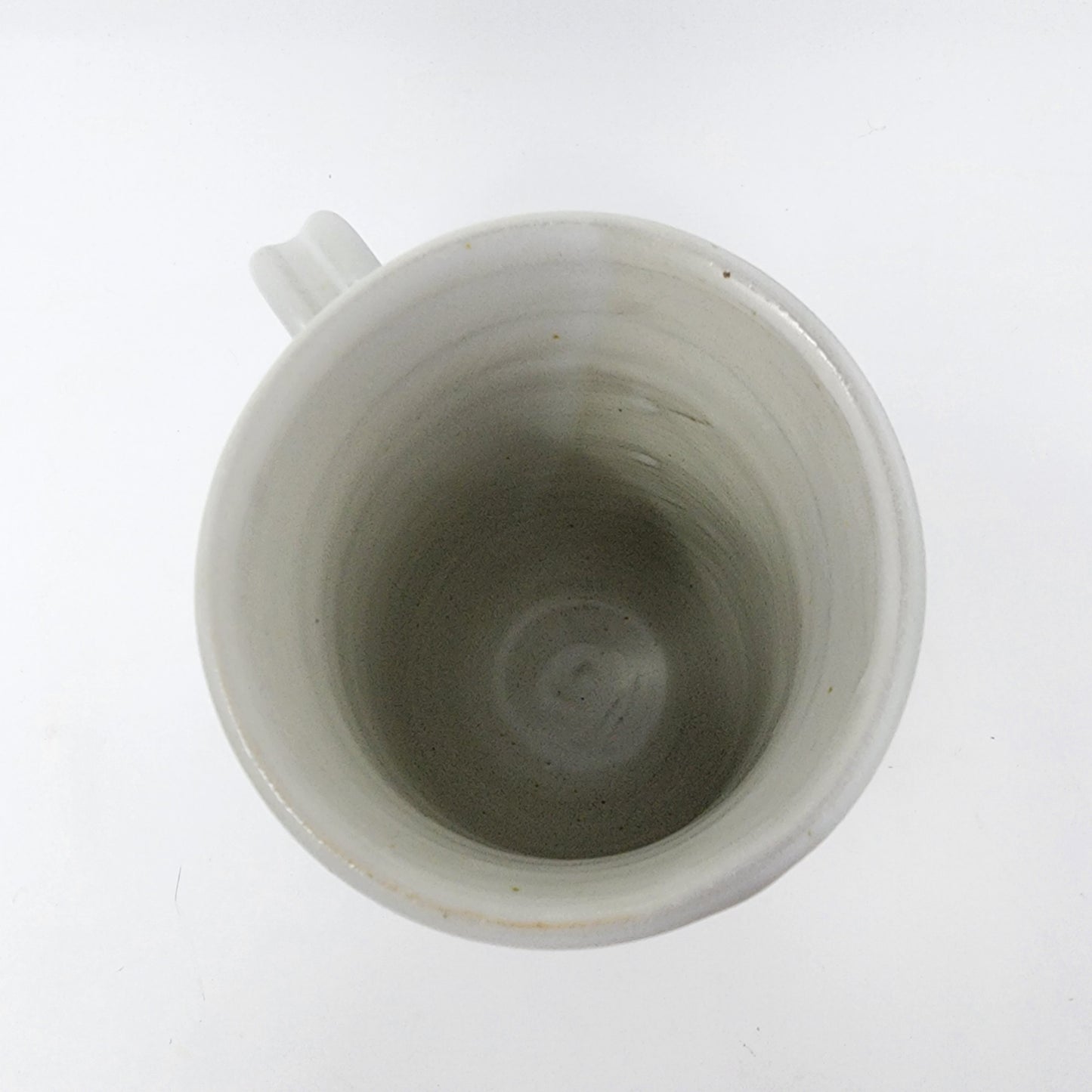 White Mug with Wave Glaze Design