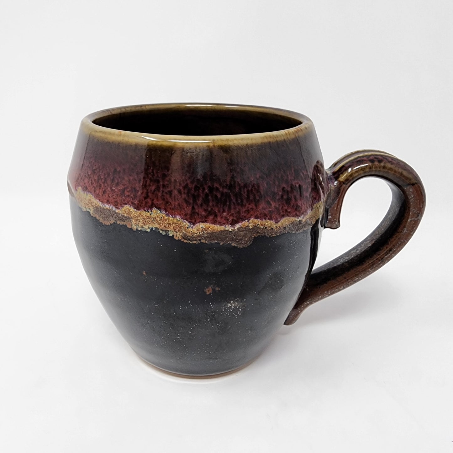 Red Brown Navy Cappuccino Mug