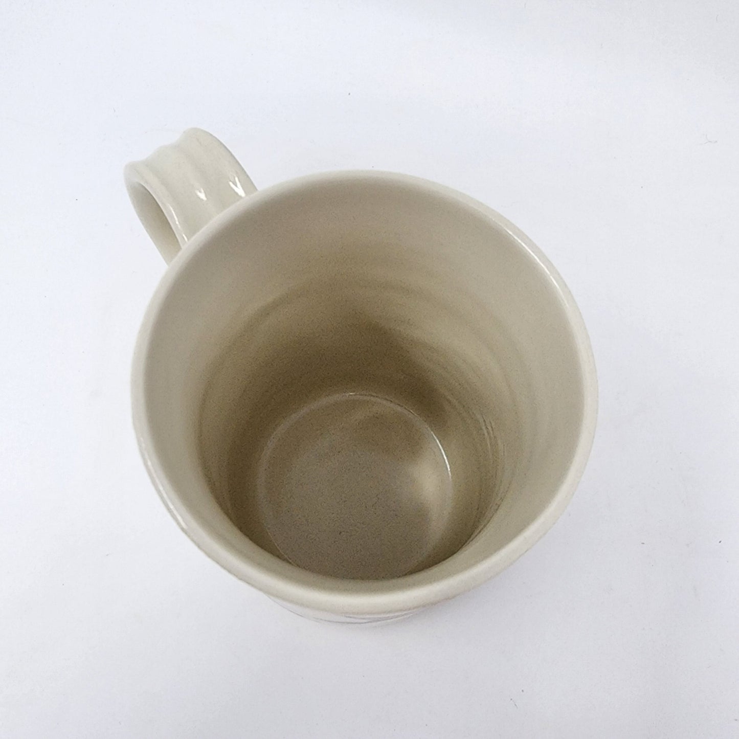 Stripped White and Gray Mug