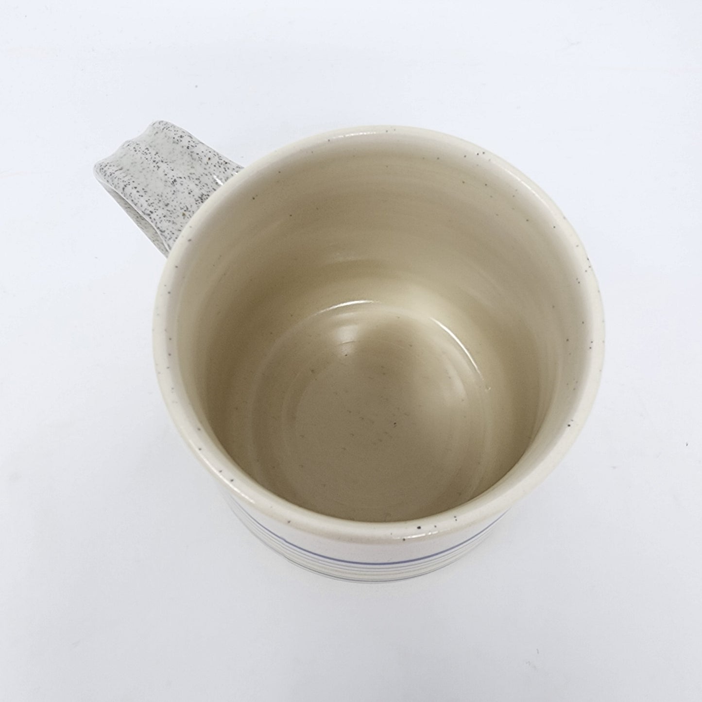 White Yellow and Gray Striped Mug