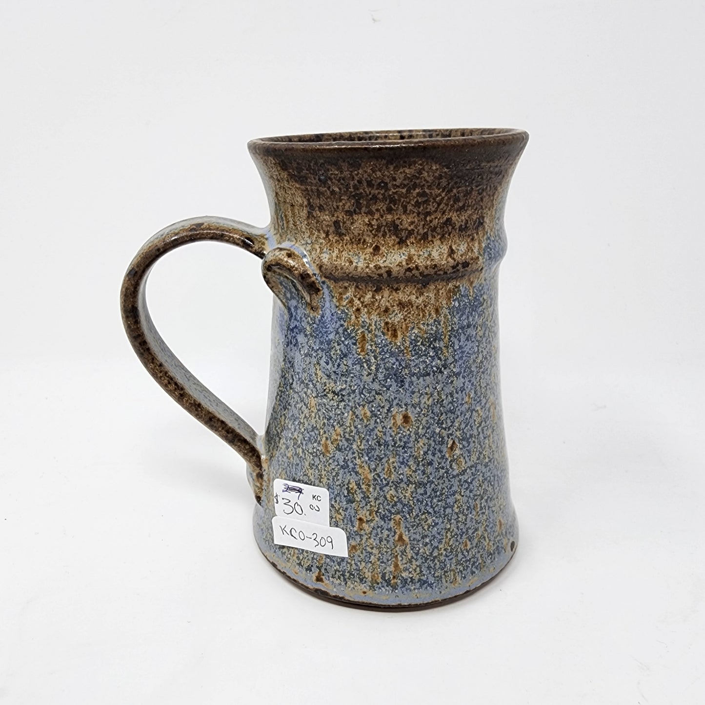 Textured Tree Blue Earthen Mug