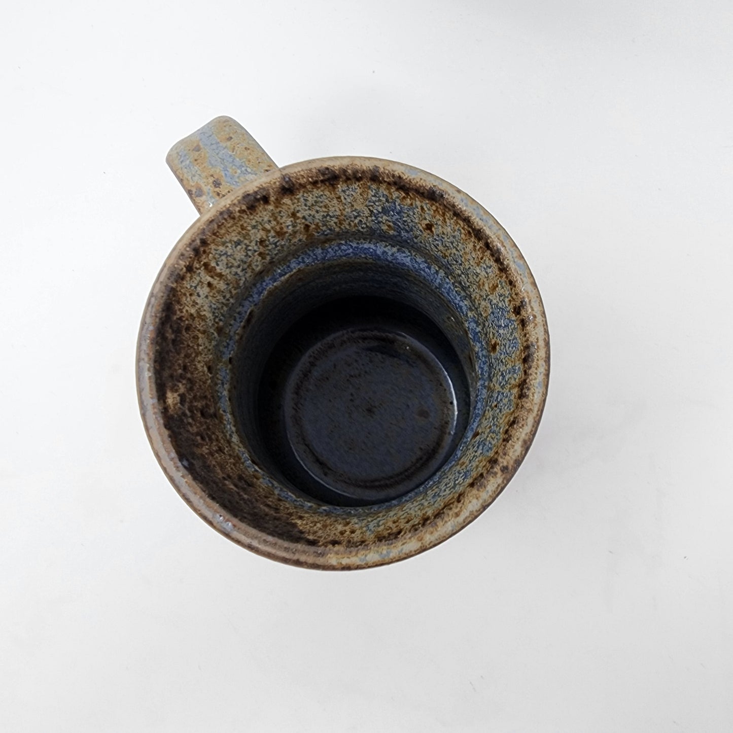 Textured Tree Blue Earthen Mug