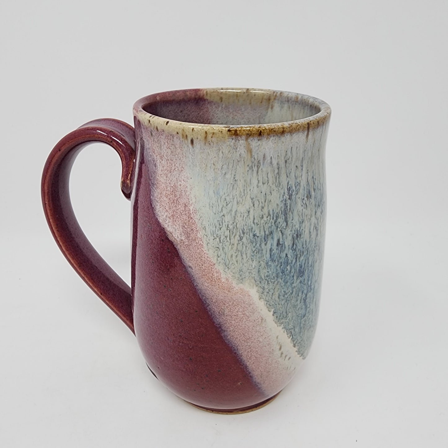 Contemporary Gray White and Red Mug