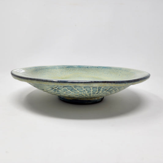 Light Green with Blue Serving Plate