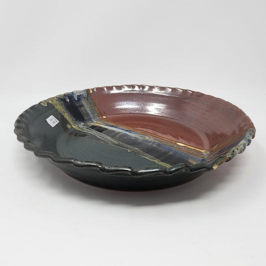 Contemporary Multi Glazed Pie Dish