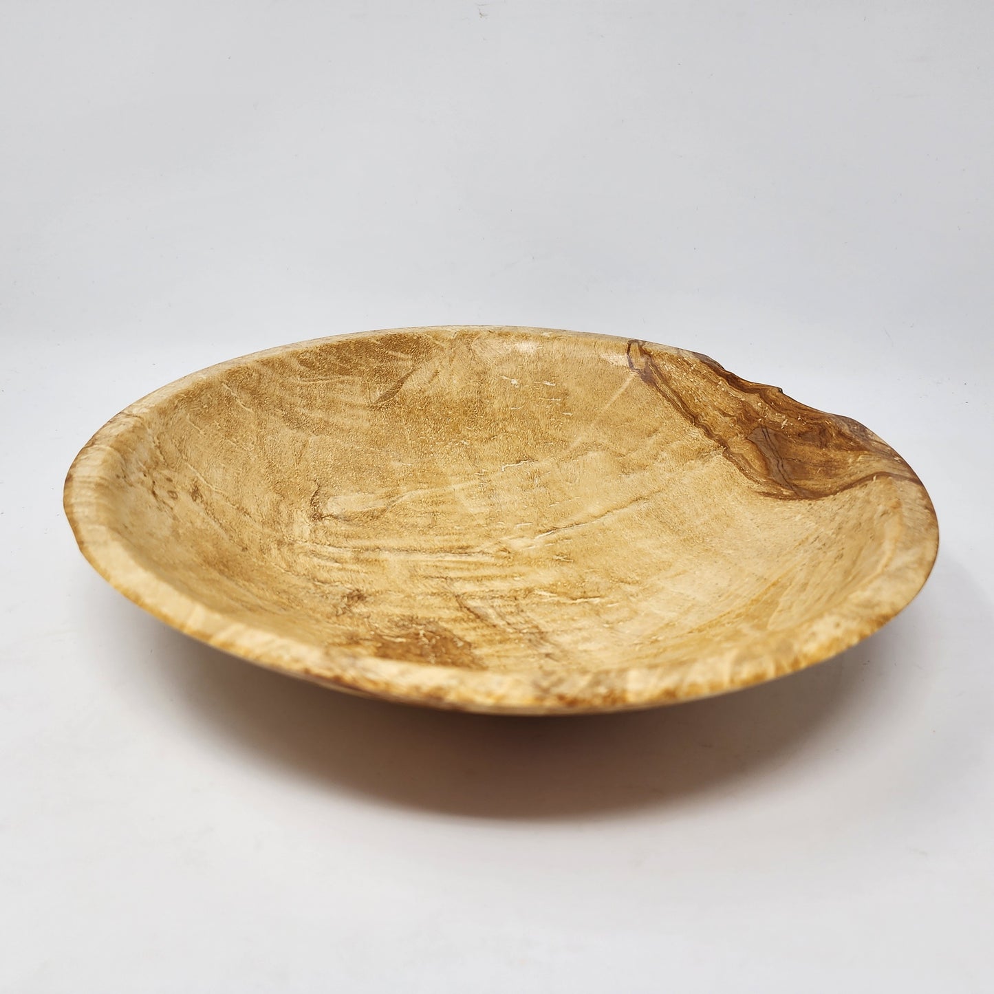 Low Profile Birch Burl Wood Bowl