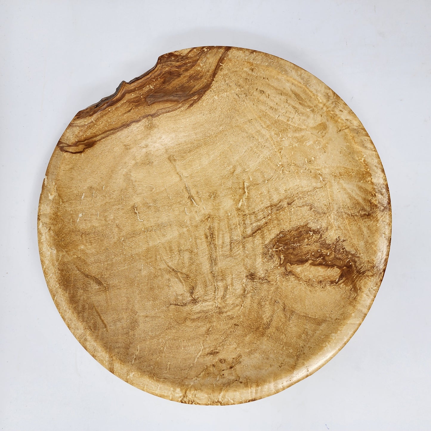 Low Profile Birch Burl Wood Bowl