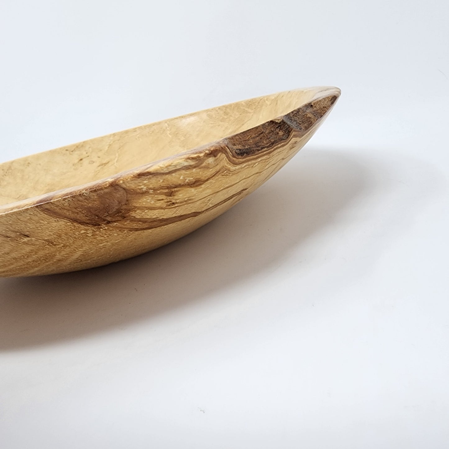 Low Profile Birch Burl Wood Bowl