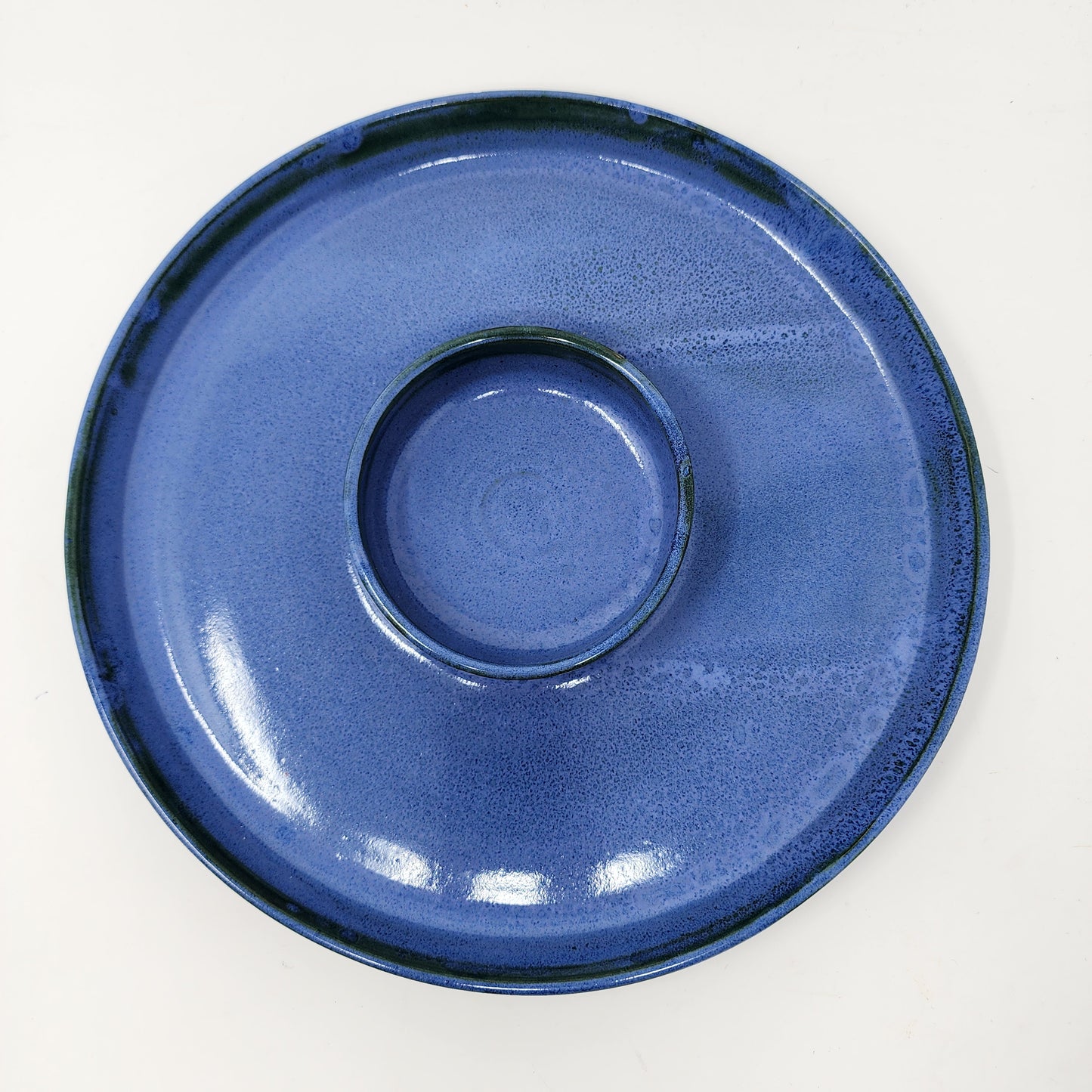 Serving Platter with Dip Center