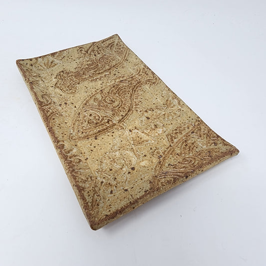 Beige Textured Plate