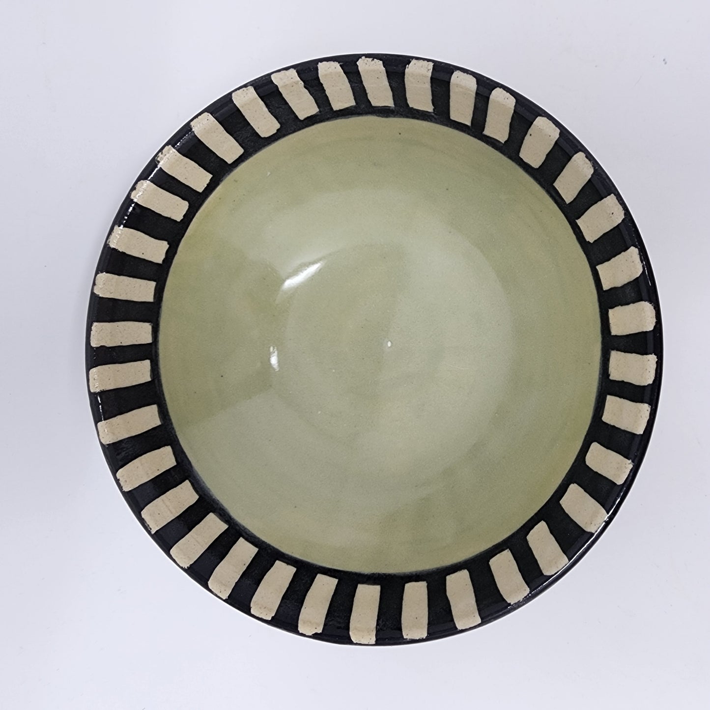 Green and Black Decorated Bowl