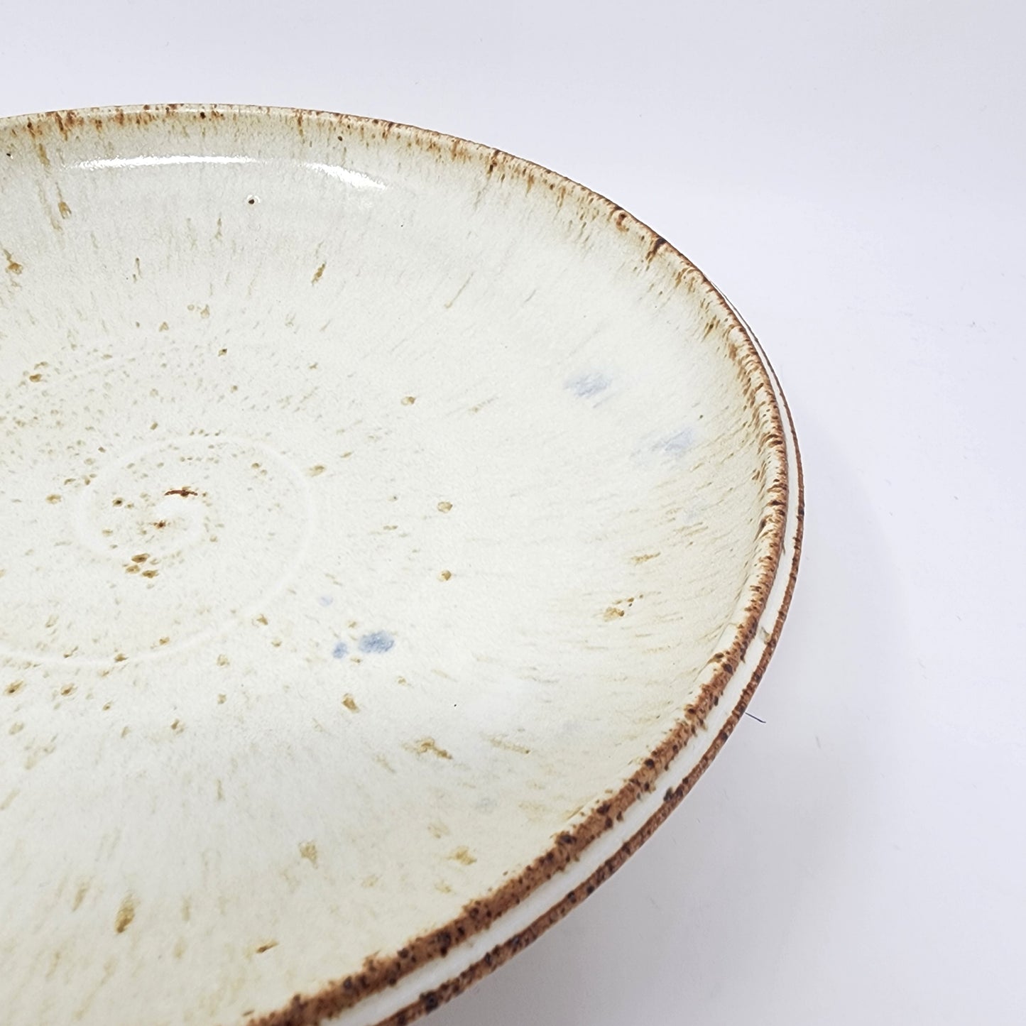 White Speckled Large Serving Plate