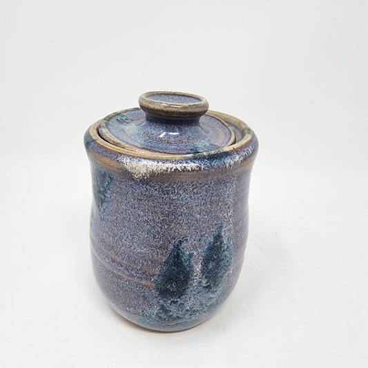 Blue Abstract Sugar Container Medium