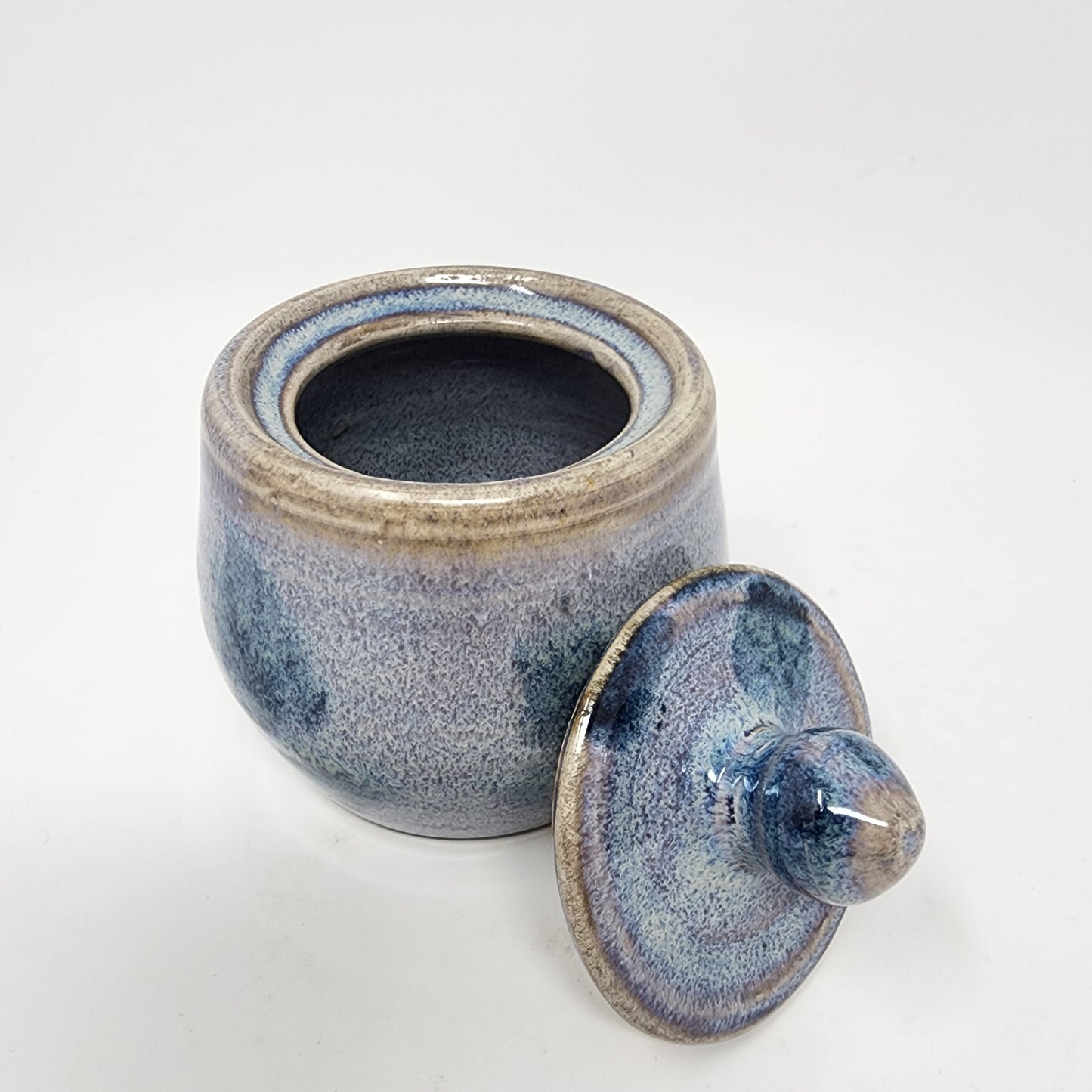 Blue Abstract Sugar Container