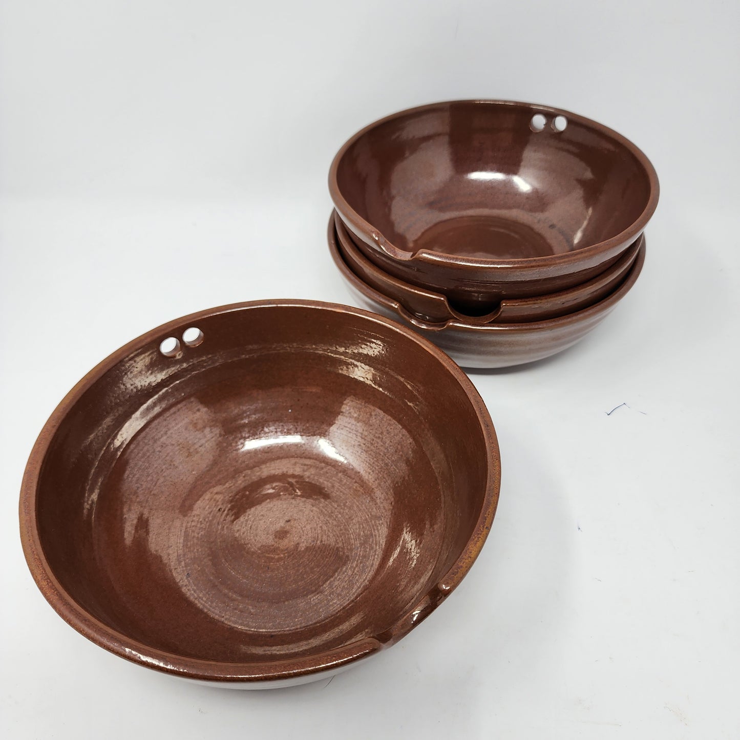 Brown Glazed Ramen Bowls
