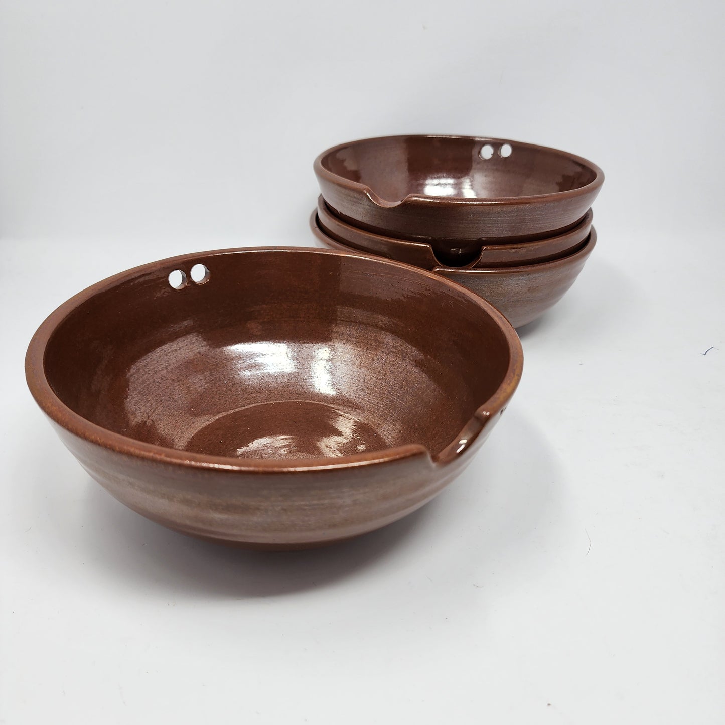 Brown Glazed Ramen Bowls