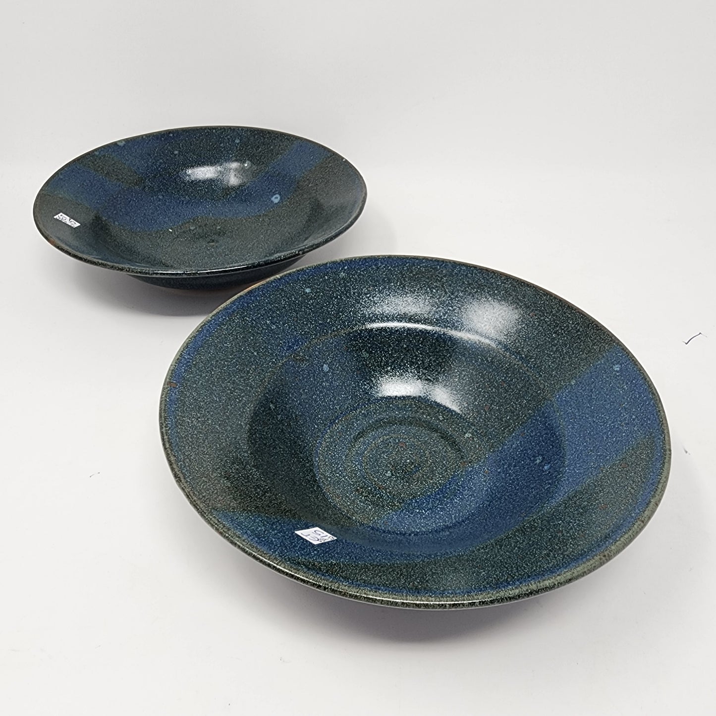 Soup Bowls Blue with Green Hints