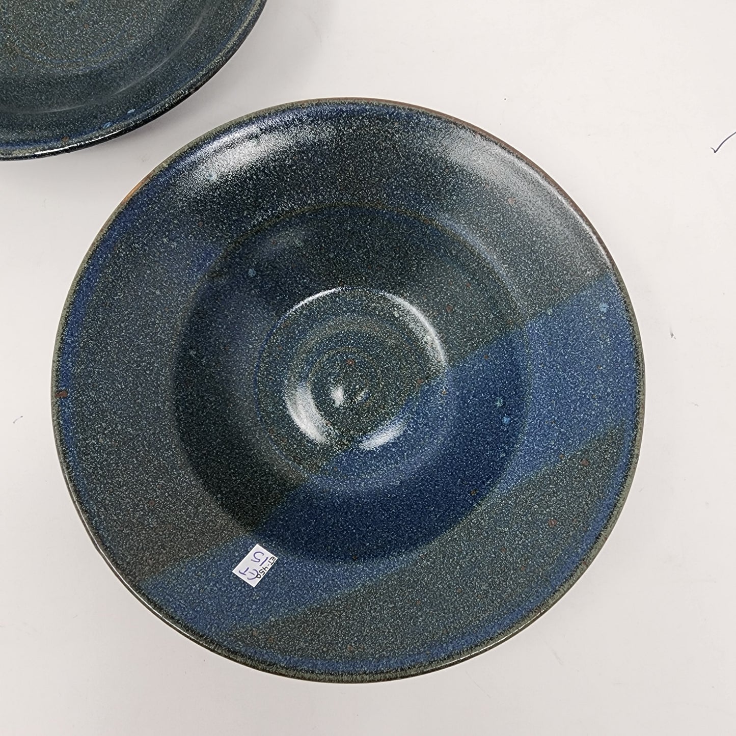 Soup Bowls Blue with Green Hints