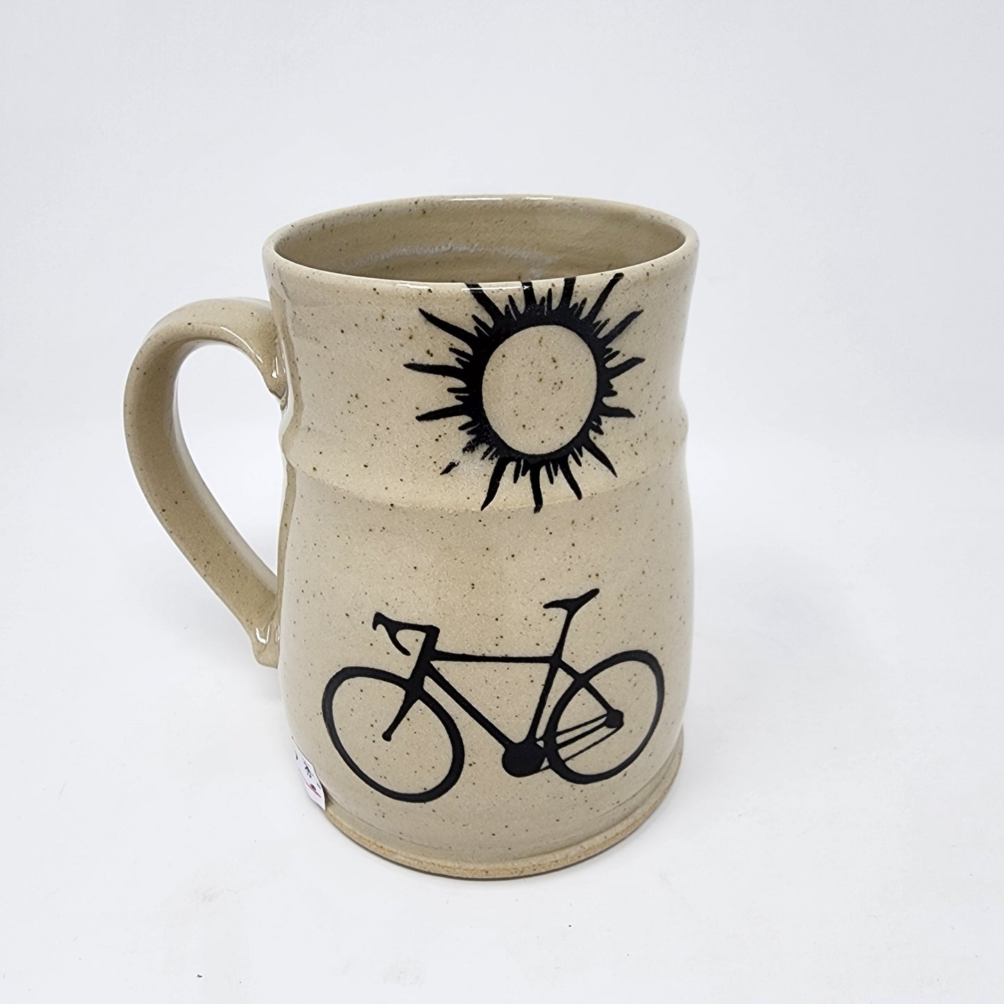 Beige Bike Painted Mug with Gears